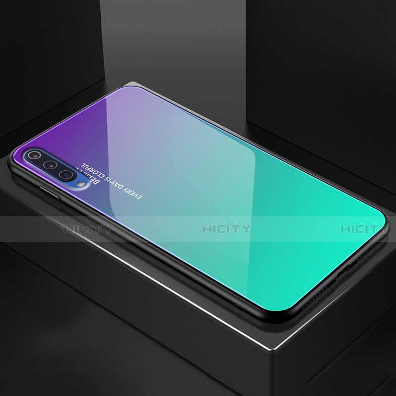 Carcasa Bumper Funda Silicona Espejo Gradiente Arco iris para Xiaomi Mi 9 Pro Verde