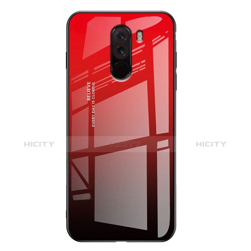 Carcasa Bumper Funda Silicona Espejo Gradiente Arco iris para Xiaomi Pocophone F1