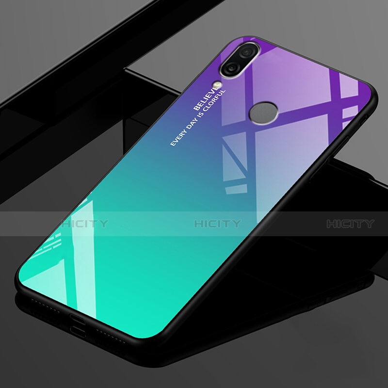 Carcasa Bumper Funda Silicona Espejo Gradiente Arco iris para Xiaomi Redmi 7 Verde