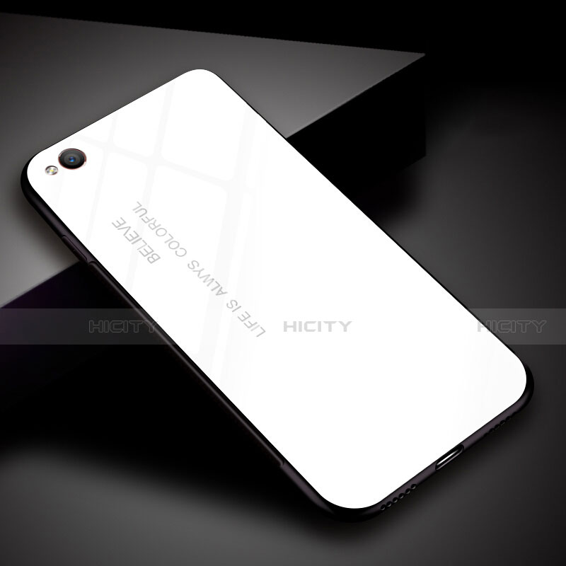 Carcasa Bumper Funda Silicona Espejo Gradiente Arco iris para Xiaomi Redmi Go Blanco
