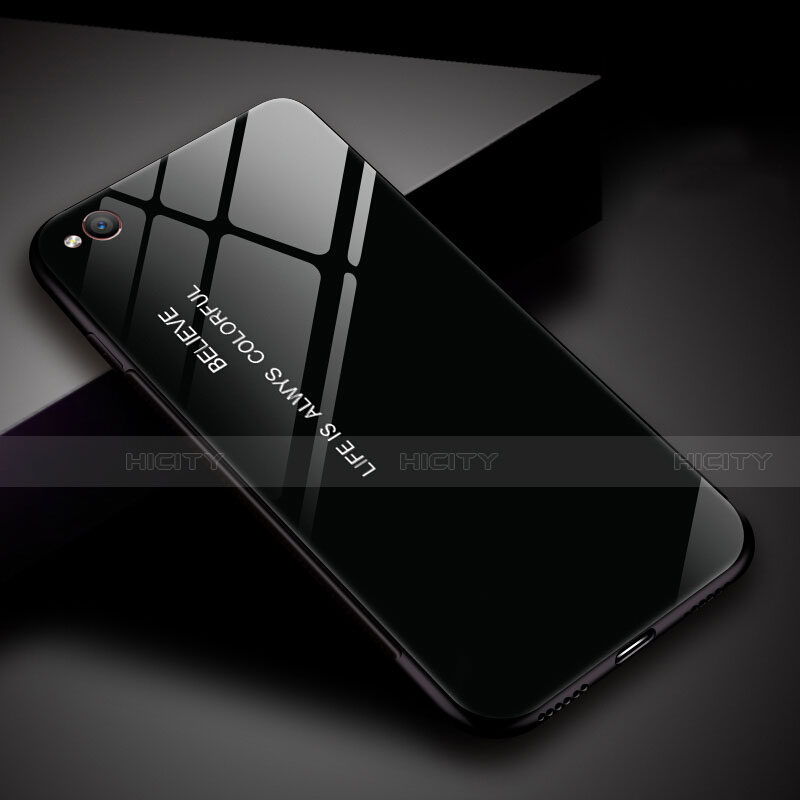 Carcasa Bumper Funda Silicona Espejo Gradiente Arco iris para Xiaomi Redmi Go Negro