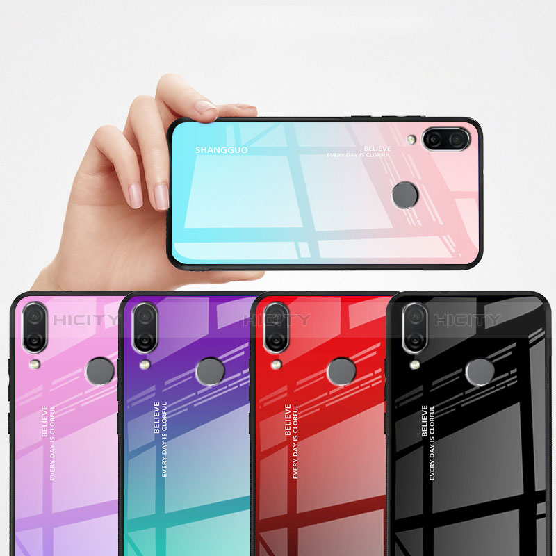 Carcasa Bumper Funda Silicona Espejo Gradiente Arco iris para Xiaomi Redmi Note 7