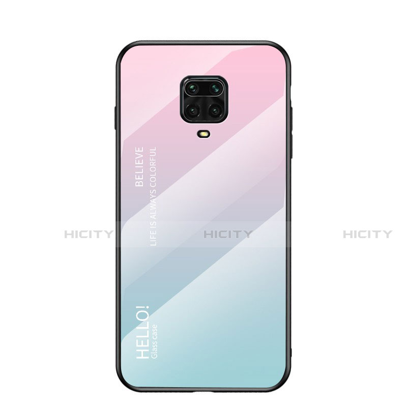 Carcasa Bumper Funda Silicona Espejo Gradiente Arco iris para Xiaomi Redmi Note 9 Pro