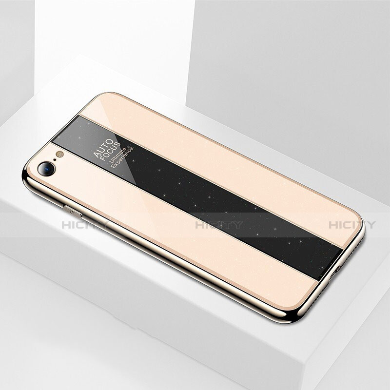 Carcasa Bumper Funda Silicona Espejo M01 para Apple iPhone 8 Oro