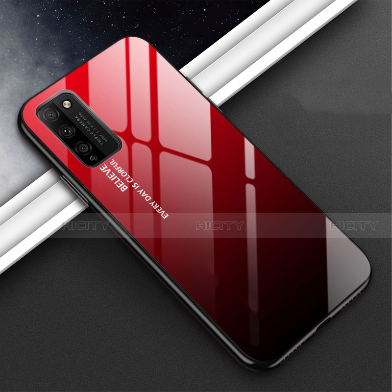 Carcasa Bumper Funda Silicona Espejo M01 para Huawei Honor 30 Lite 5G Rojo