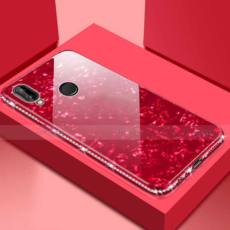 Carcasa Bumper Funda Silicona Espejo M01 para Huawei Honor 8X Rojo