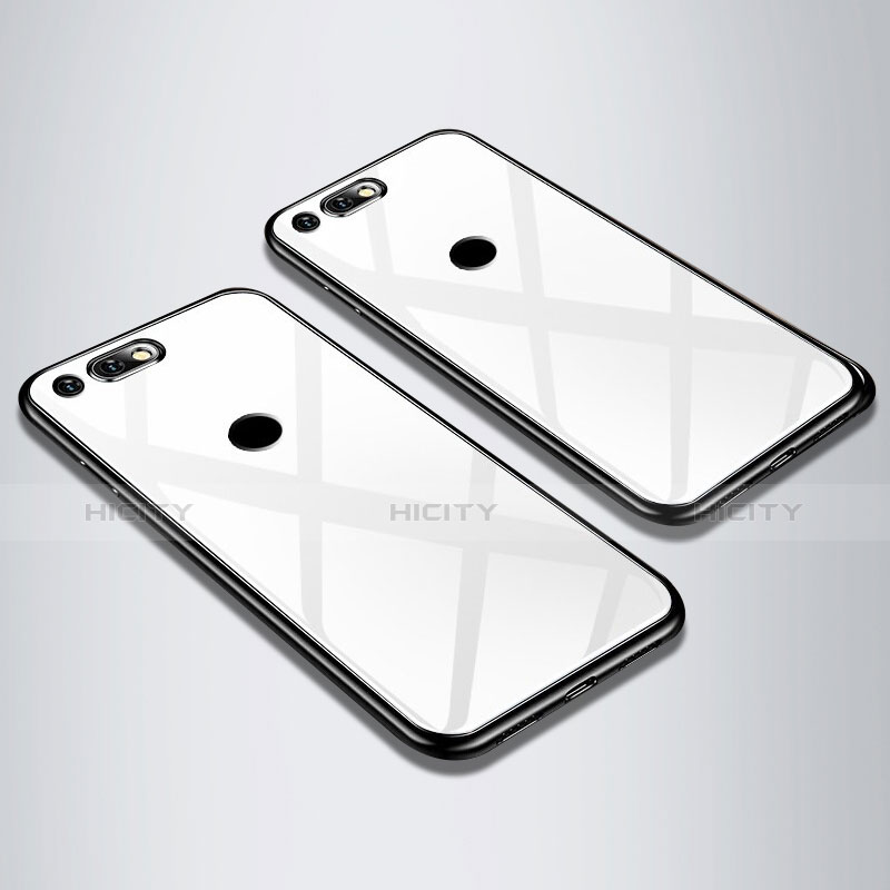 Carcasa Bumper Funda Silicona Espejo M01 para Huawei Honor View 20 Blanco