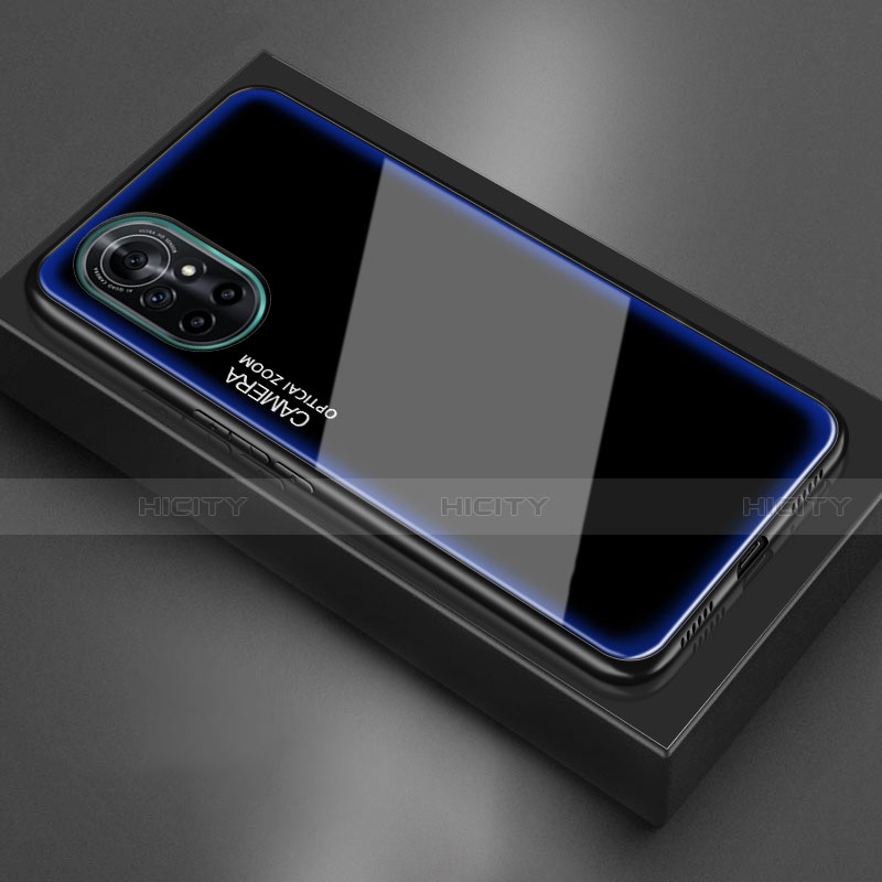 Carcasa Bumper Funda Silicona Espejo M01 para Huawei Nova 8 5G Azul