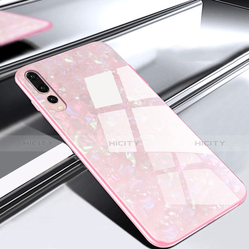 Carcasa Bumper Funda Silicona Espejo M01 para Huawei P20 Pro Rosa