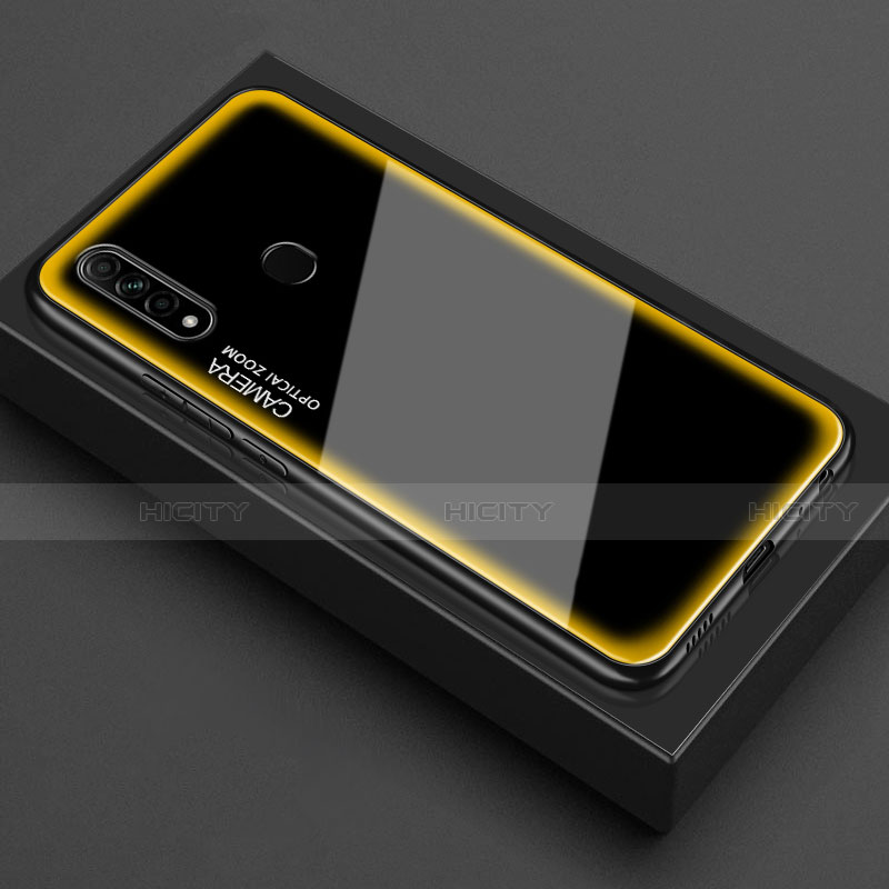 Carcasa Bumper Funda Silicona Espejo M01 para Oppo A8 Amarillo