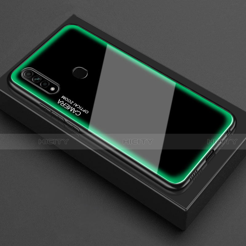 Carcasa Bumper Funda Silicona Espejo M01 para Oppo A8 Verde