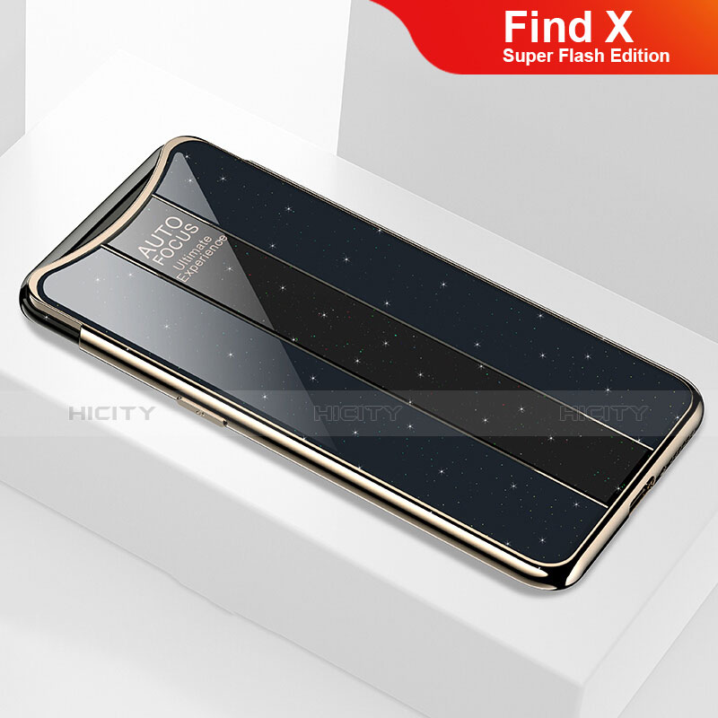 Carcasa Bumper Funda Silicona Espejo M01 para Oppo Find X Super Flash Edition Negro