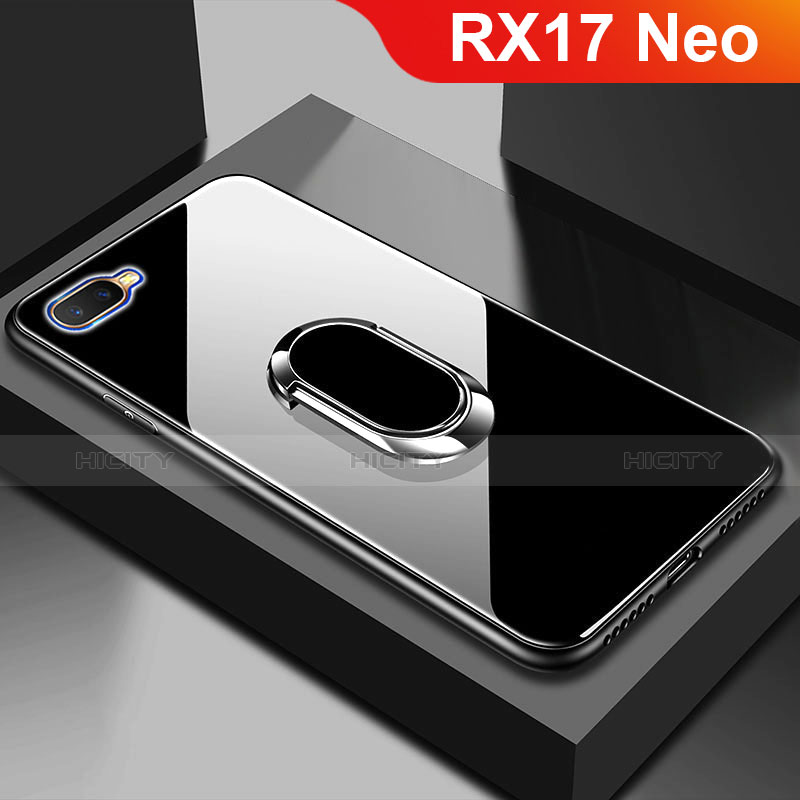 Carcasa Bumper Funda Silicona Espejo M01 para Oppo RX17 Neo Negro
