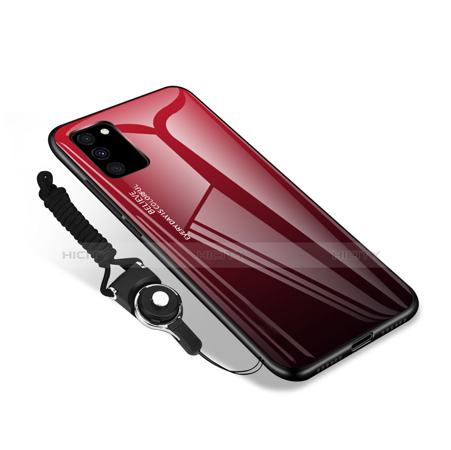 Carcasa Bumper Funda Silicona Espejo M01 para Samsung Galaxy S20 Lite 5G Rojo y Negro