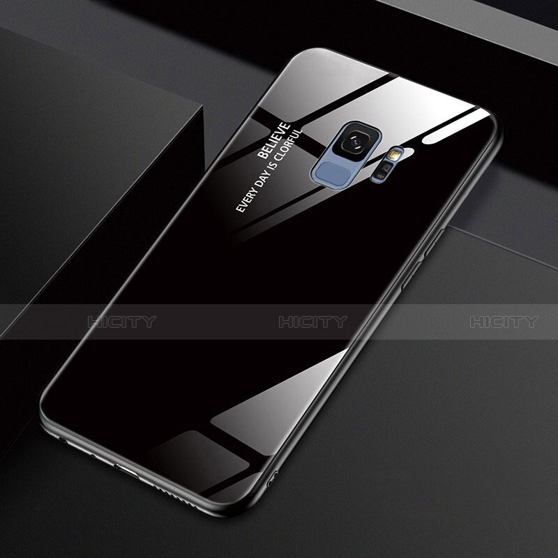 Carcasa Bumper Funda Silicona Espejo M01 para Samsung Galaxy S9 Negro