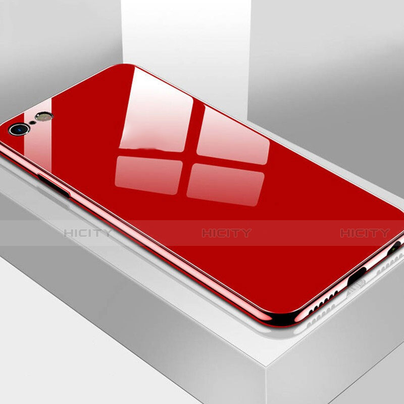 Carcasa Bumper Funda Silicona Espejo M02 para Apple iPhone 6S Plus Rojo