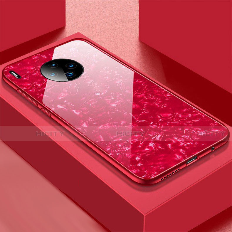 Carcasa Bumper Funda Silicona Espejo M02 para Huawei Mate 30 Rojo