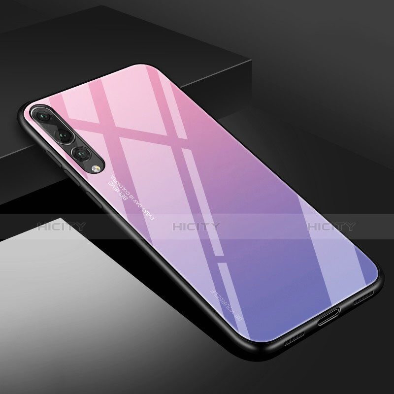 Carcasa Bumper Funda Silicona Espejo M02 para Huawei P20 Pro Morado