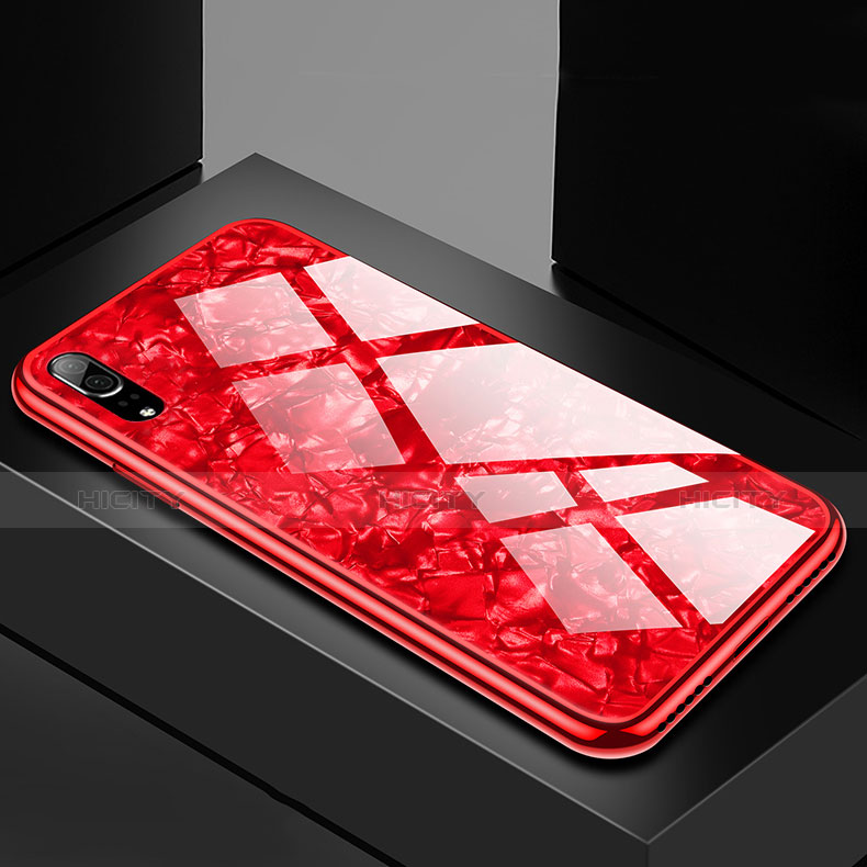 Carcasa Bumper Funda Silicona Espejo M02 para Huawei P20 Rojo