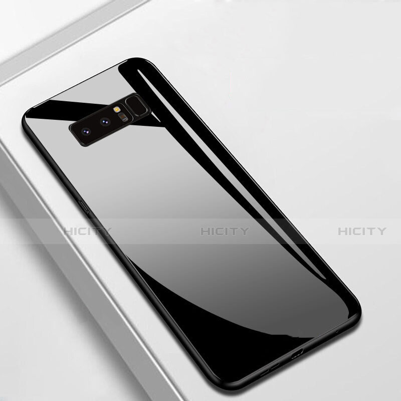 Carcasa Bumper Funda Silicona Espejo M02 para Samsung Galaxy Note 8 Duos N950F Negro