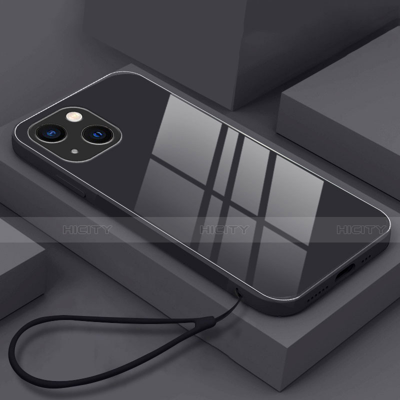 Carcasa Bumper Funda Silicona Espejo M03 para Apple iPhone 14 Negro