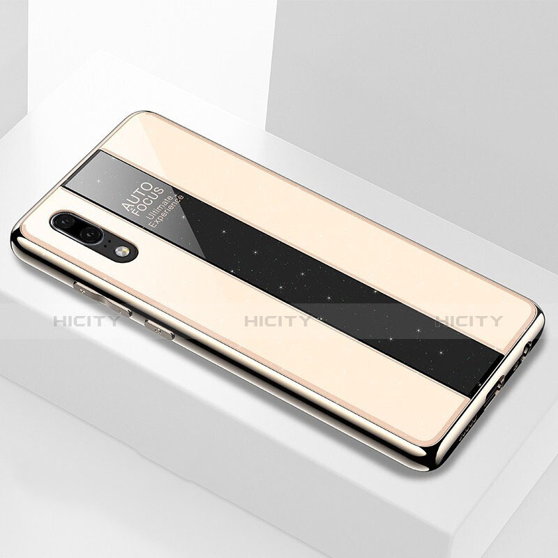 Carcasa Bumper Funda Silicona Espejo M03 para Huawei P20 Oro