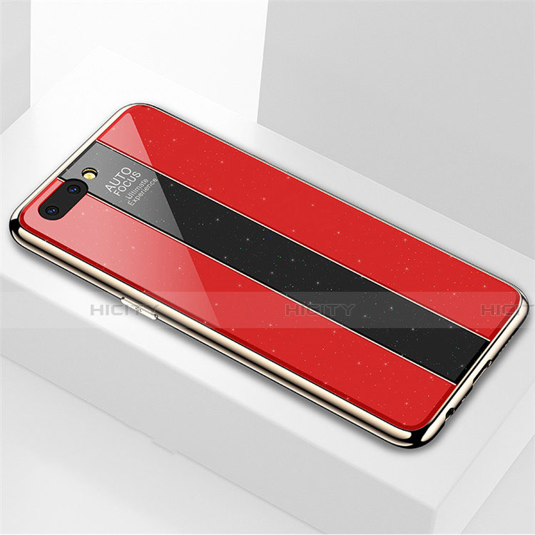 Carcasa Bumper Funda Silicona Espejo M03 para Oppo A12e Rojo