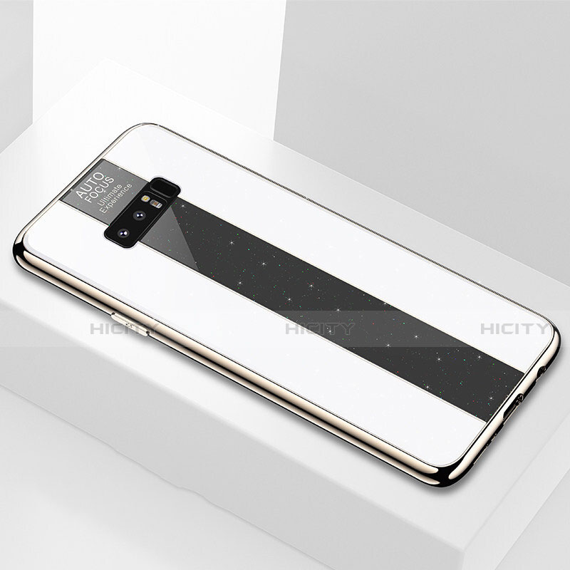 Carcasa Bumper Funda Silicona Espejo M03 para Samsung Galaxy Note 8 Blanco
