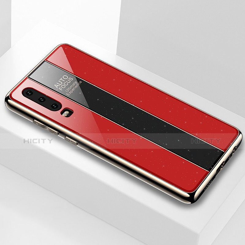 Carcasa Bumper Funda Silicona Espejo M04 para Huawei P30 Rojo