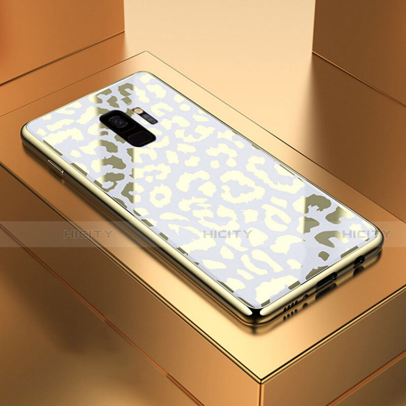 Carcasa Bumper Funda Silicona Espejo M05 para Samsung Galaxy S9 Plata
