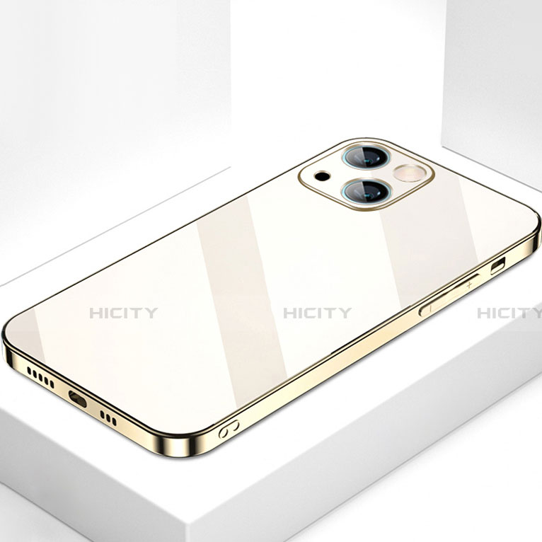 Carcasa Bumper Funda Silicona Espejo M09 para Apple iPhone 13 Mini Oro