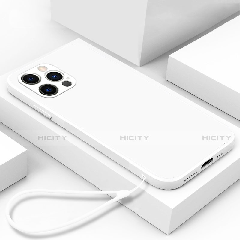 Carcasa Bumper Funda Silicona Espejo M09 para Apple iPhone 13 Pro Blanco