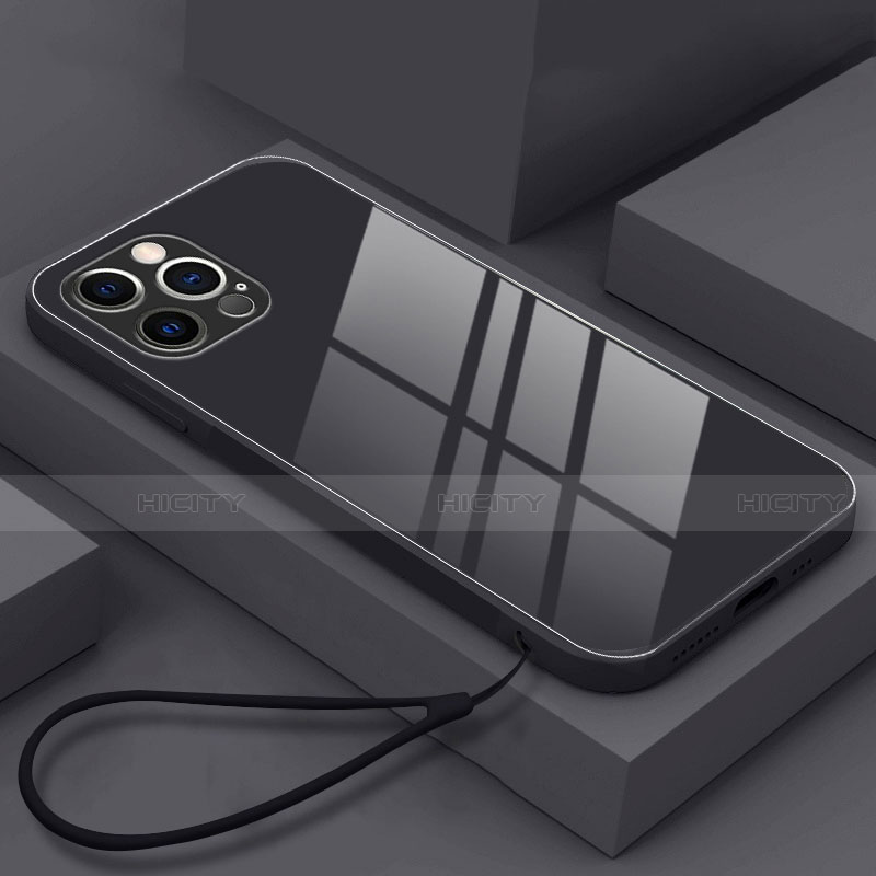Carcasa Bumper Funda Silicona Espejo M09 para Apple iPhone 13 Pro Negro