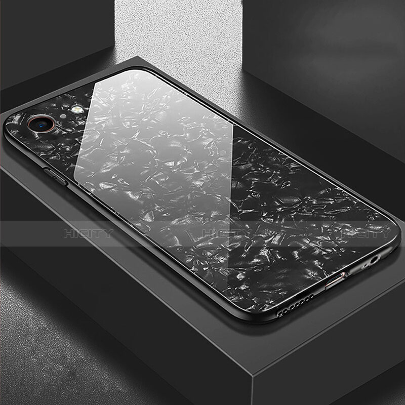 Carcasa Bumper Funda Silicona Espejo P01 para Apple iPhone 6 Plus Negro