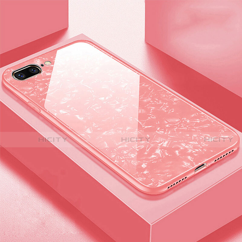 Carcasa Bumper Funda Silicona Espejo para Apple iPhone 7 Plus Oro Rosa