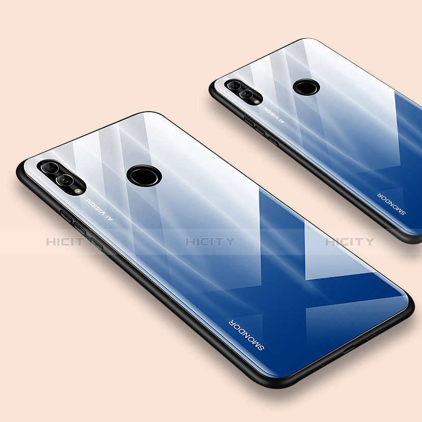 Carcasa Bumper Funda Silicona Espejo para Huawei Honor 10 Lite Azul
