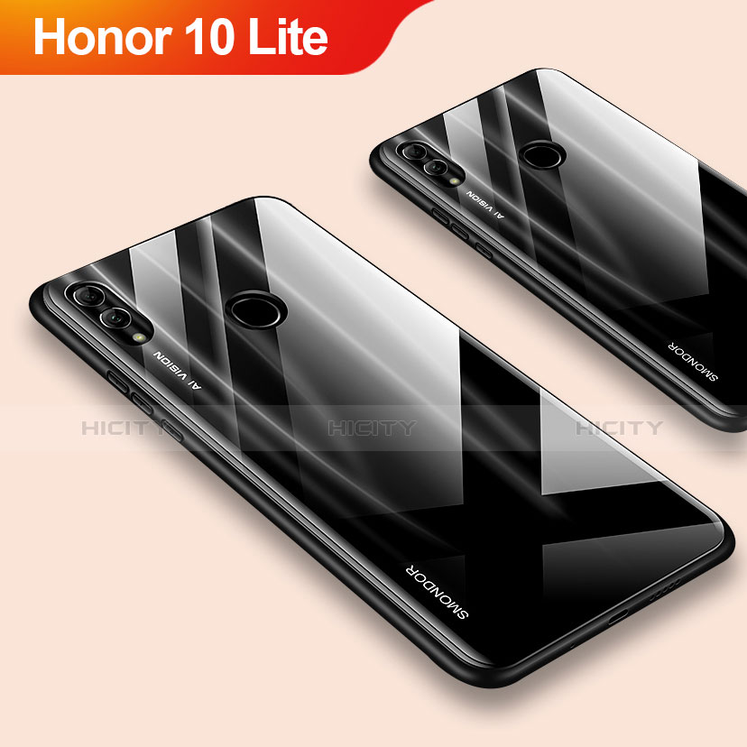 Carcasa Bumper Funda Silicona Espejo para Huawei Honor 10 Lite Negro