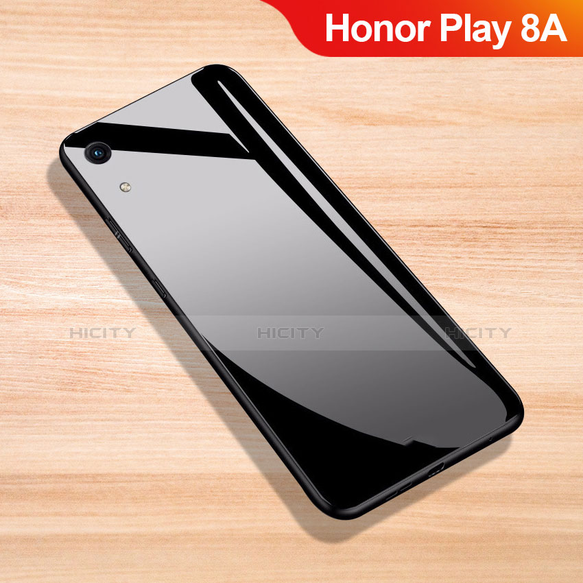 Carcasa Bumper Funda Silicona Espejo para Huawei Honor Play 8A Negro