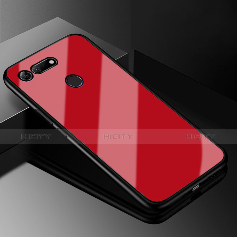 Carcasa Bumper Funda Silicona Espejo para Huawei Honor V20 Rojo