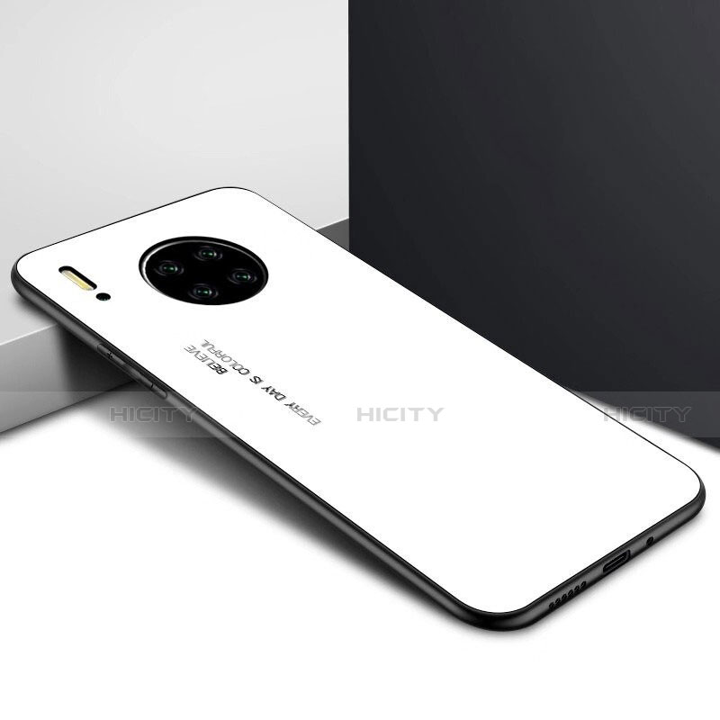 Carcasa Bumper Funda Silicona Espejo para Huawei Mate 30 5G Blanco