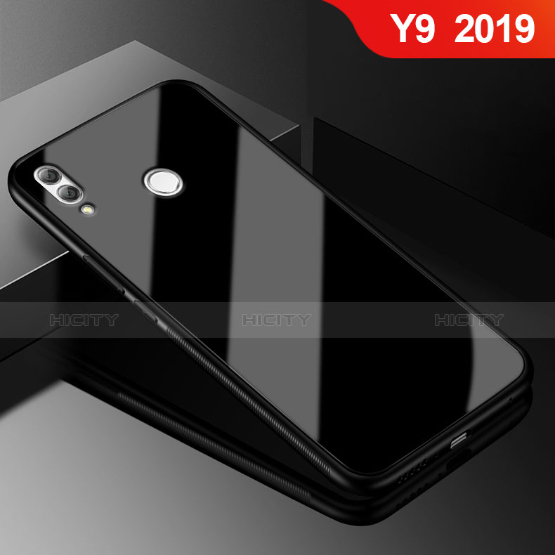 Carcasa Bumper Funda Silicona Espejo para Huawei Y9 (2019) Negro