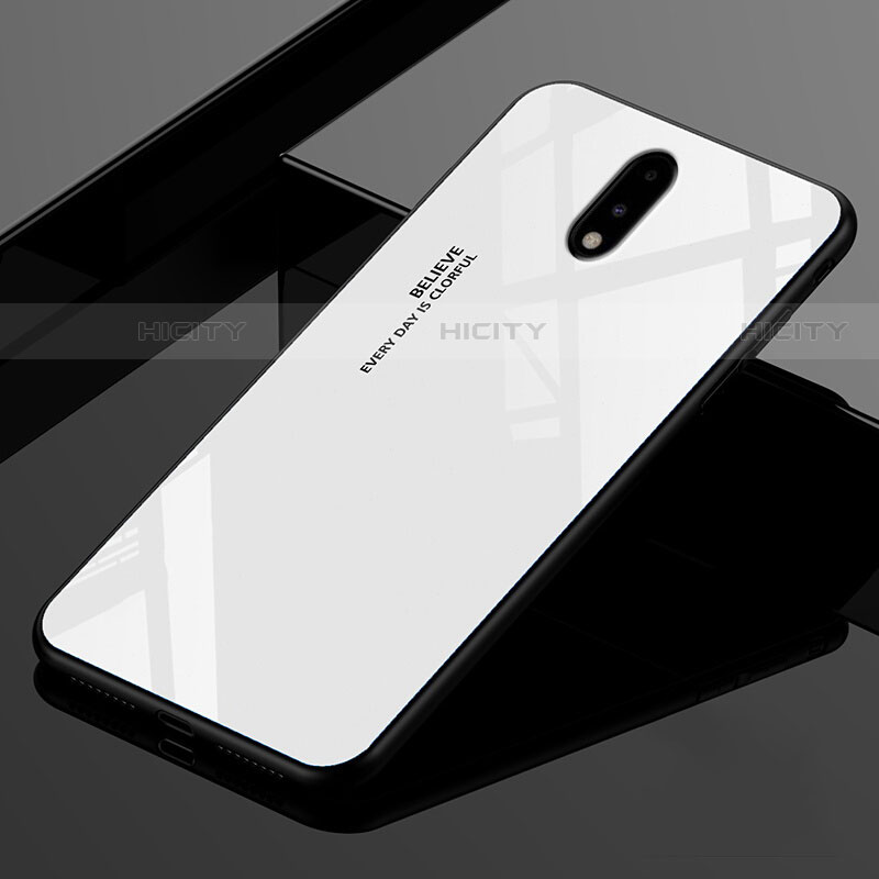 Carcasa Bumper Funda Silicona Espejo para OnePlus 7 Blanco