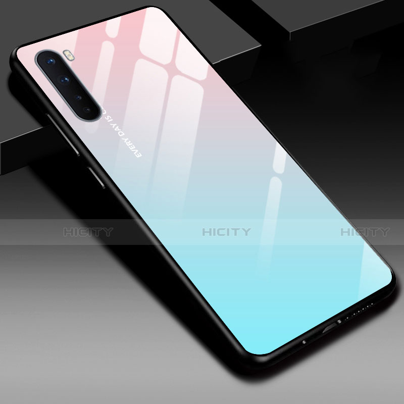 Carcasa Bumper Funda Silicona Espejo para OnePlus Nord Azul Claro