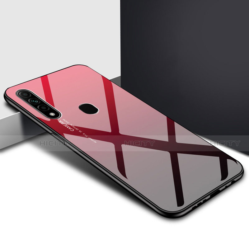 Carcasa Bumper Funda Silicona Espejo para Oppo A31 Rojo