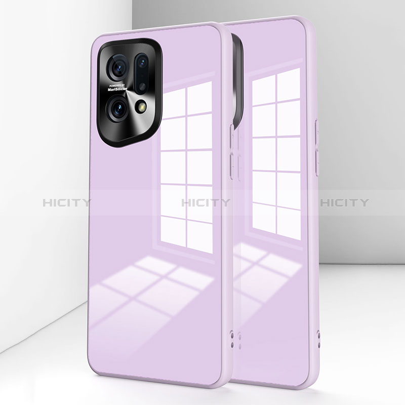 Carcasa Bumper Funda Silicona Espejo para Oppo Find X5 5G