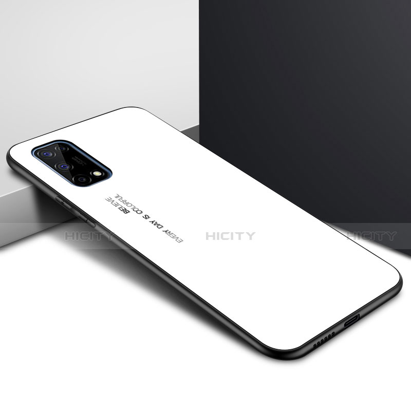 Carcasa Bumper Funda Silicona Espejo para Realme X7 5G Blanco