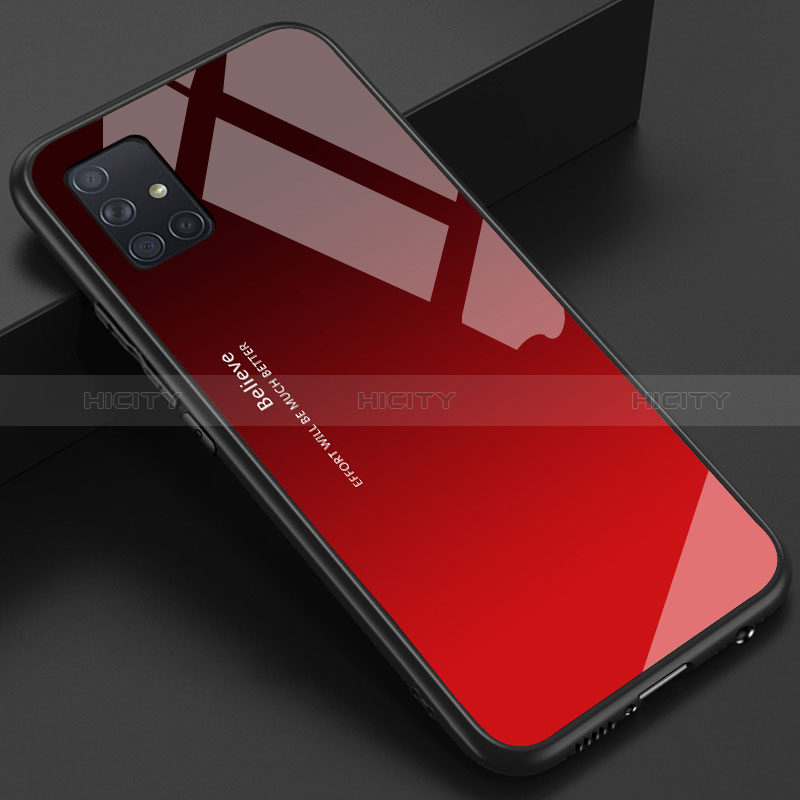 Carcasa Bumper Funda Silicona Espejo para Samsung Galaxy M40S Rojo