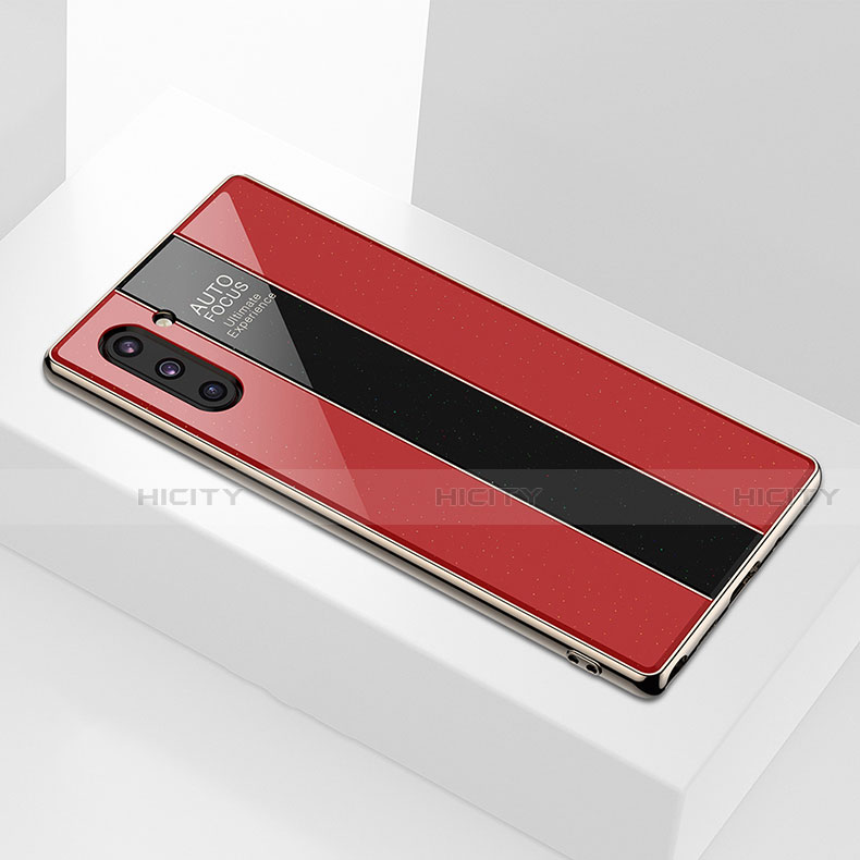 Carcasa Bumper Funda Silicona Espejo para Samsung Galaxy Note 10 5G Rojo