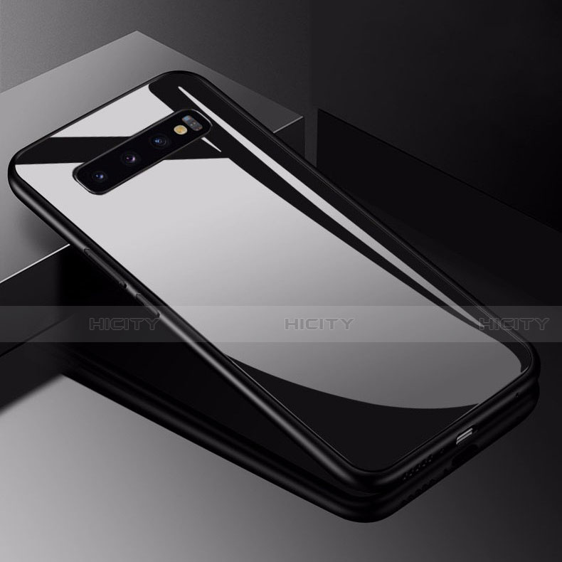 Carcasa Bumper Funda Silicona Espejo para Samsung Galaxy S10 5G Negro