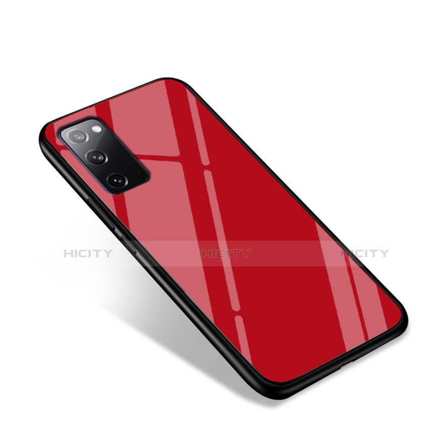 Carcasa Bumper Funda Silicona Espejo para Samsung Galaxy S20 FE 5G Rojo
